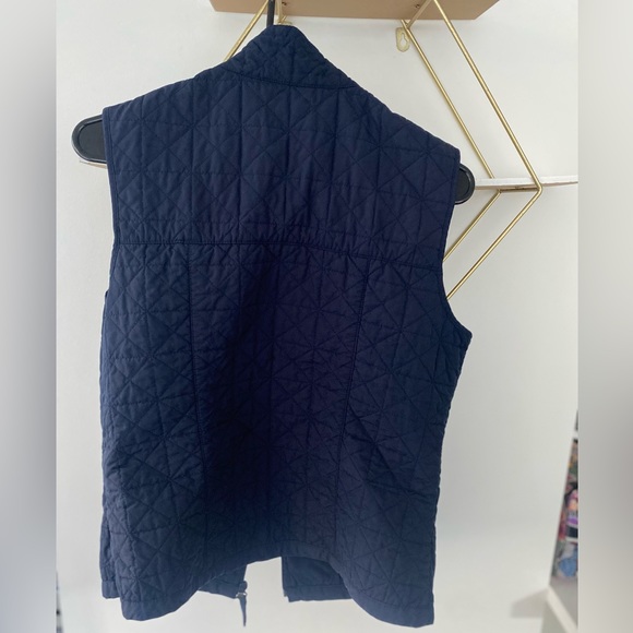Talbots navy quilted vest - Picture 3 of 4